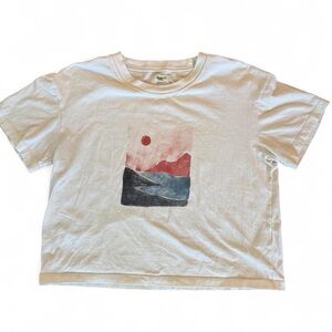 100% Cotton Madewell Cream Crewneck Tee with Graphic